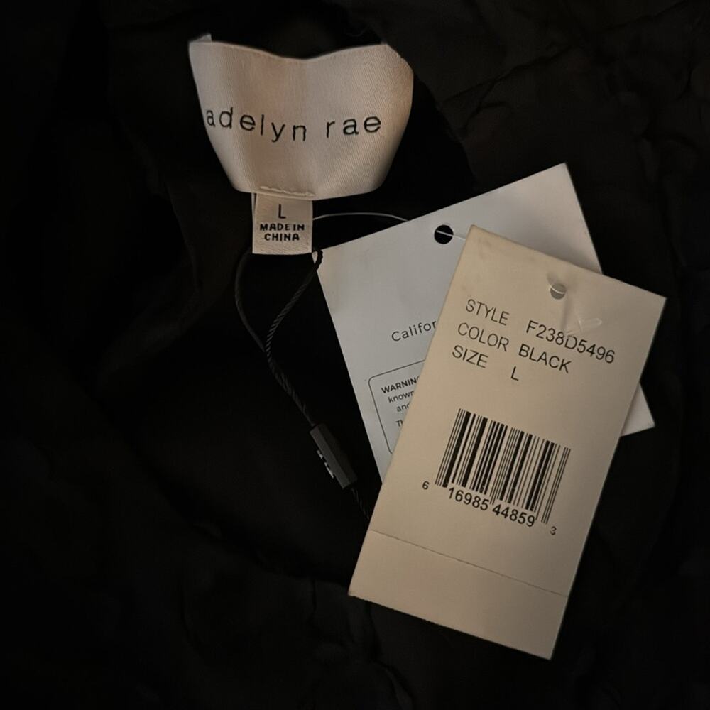 Adelyn Rae Rinata Organza Mini Dress- Black Size L - Picture 7 of 7
